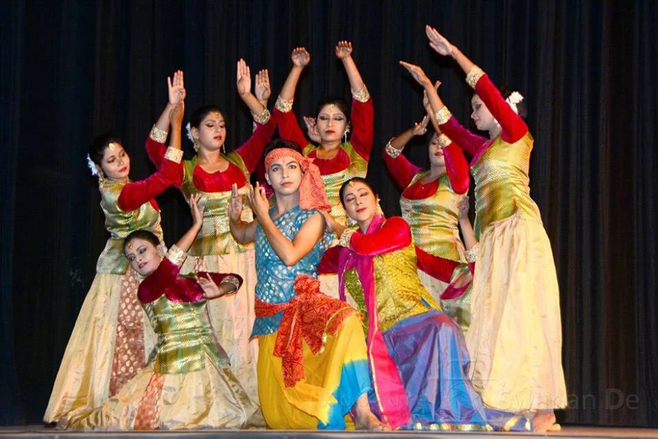 A group of artists performing together on a RAWA stage